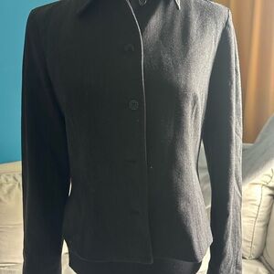J. Crew Black-Deep Brown Blazer Sleek Structured Design Size 2